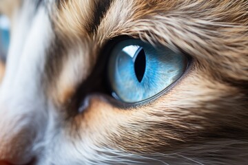 Macro blue cat eyes