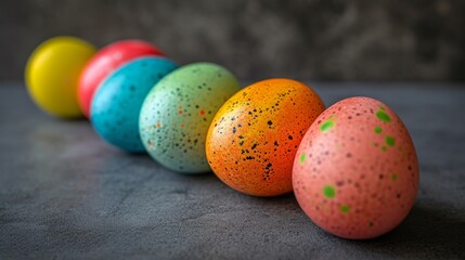 Fototapeta na wymiar Vibrant Easter Eggs in Various Colors - AI Generated