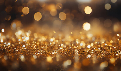 Wallpaper with a blurred background in a golden color palette, generative AI