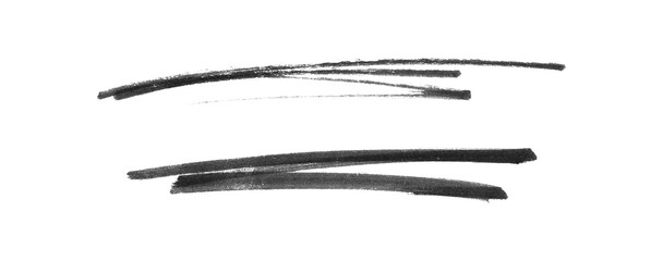 black marker lines, set of Isolated hand drawn doodle elements in png for highlighting text and images, for create a retro vintage style 