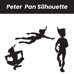 Peter pan silhouette with his knife
