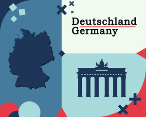 Germany, vector illustration with national symbols
