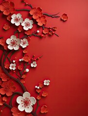 Chinese new year background with copy space,