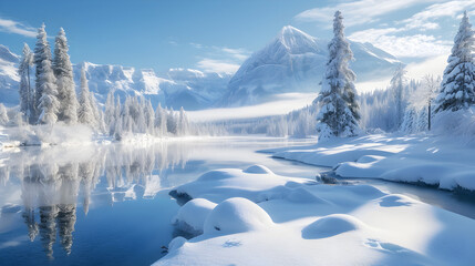 Snow-covered wilderness