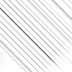 Black and white striped abstract background overlay. Motion effect. PNG graphic illustration with transparent background.