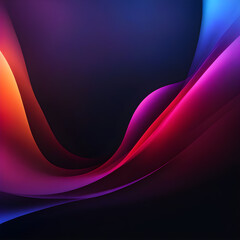 Dark Purple Gradient Waves Abstract Background Illustration
