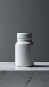 White Jar on Counter, Simple and Elegant Kitchen Storage Solution