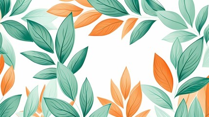 seamless background picture with leaf pattern, leaves, trees, tree branches