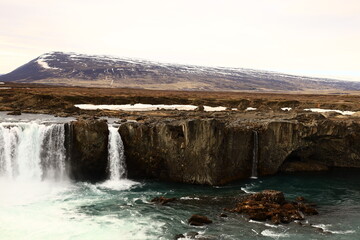 Goðafoss is a waterfall in northern Iceland