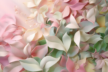 Fototapeta premium Vibrant and colorful leaves background. Generative Ai