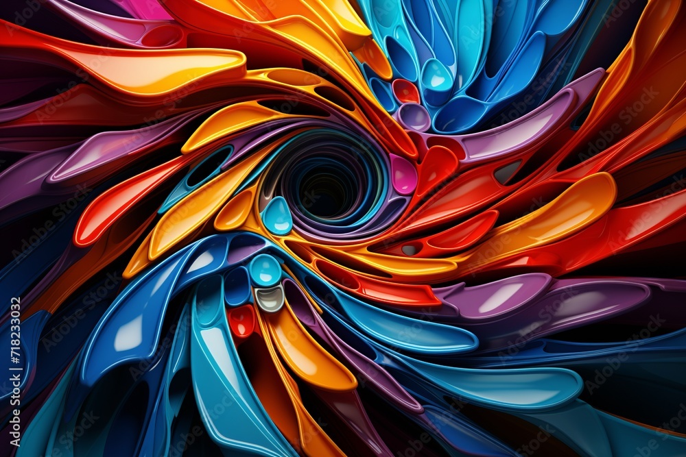 Poster immerse yourself in the mesmerizing world of geometric art with this intriguing 3d representation