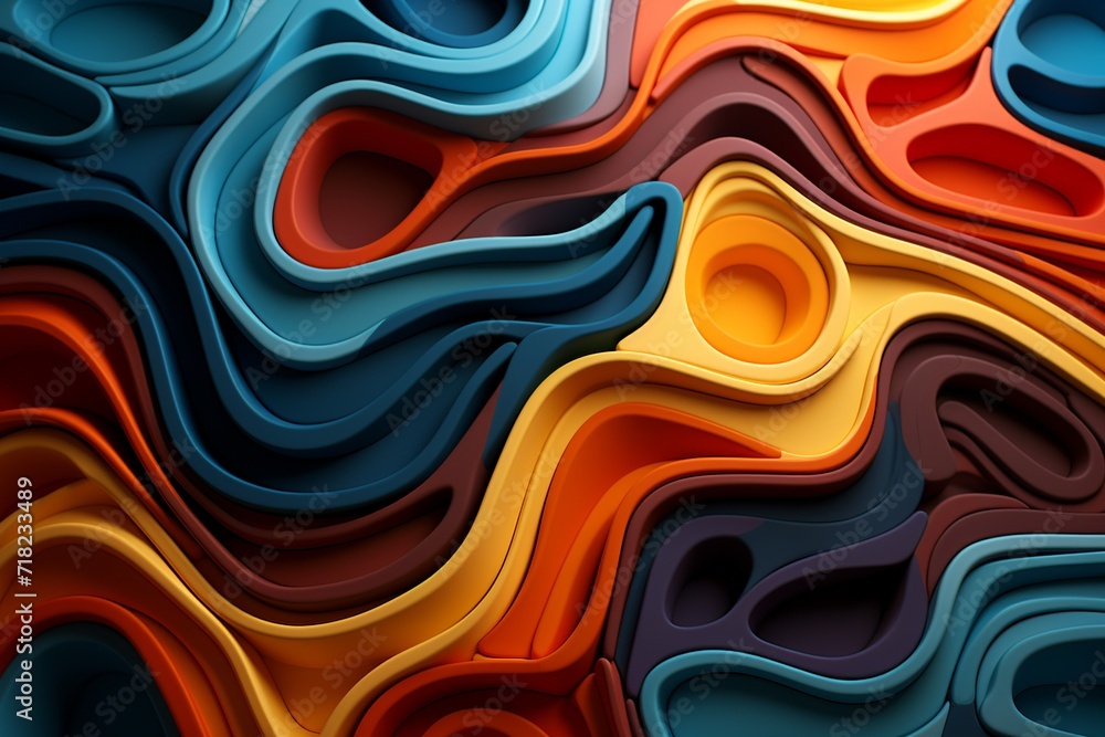 Poster immerse yourself in the mesmerizing world of geometric art with this intriguing 3d representation