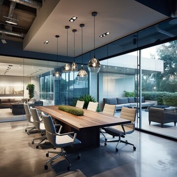 Cozy Office Meeting Space Interior