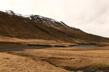 View on a mountain in the Northeastern Region of Iceland