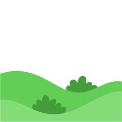 Green hills landscape Illustration 