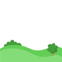 Green hills landscape Illustration 