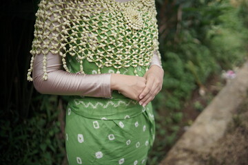 woman holding a belly