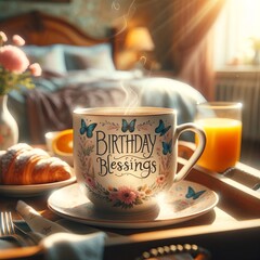 Birthday Morning Coffee Bliss in Bed