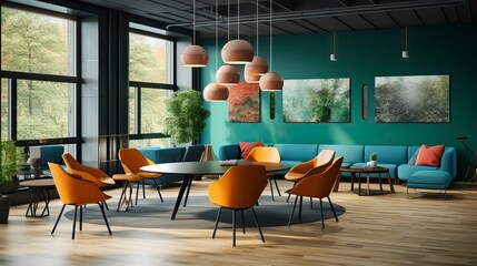 Cozy Office Meeting Space Interior