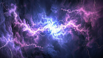 Cosmic Space Energy, Abstract Astronomical Phenomenon, Starry Nebula, Fantasy Science Illustration