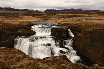 Reykjafoss waterfall is one of the hidden treasures of Skagafjörőur located in the north of Iceland
