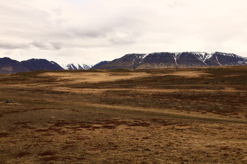 Fototapeta na wymiar View on a mountain in the Northeastern Region of Iceland
