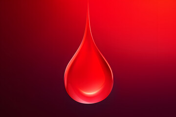 Obraz premium Produce an isolated PNG background featuring a liquid red drop color stroke on a colorful gradient. Great for Halloween designs Generative AI,