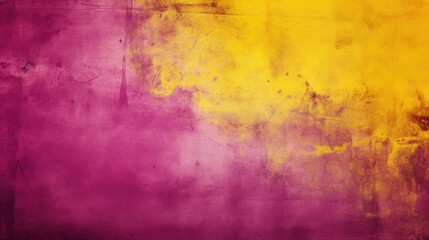 Abstract Film Texture Background with Yellow and Magenta Vintage Grunge Effects. Old Retro Dirty