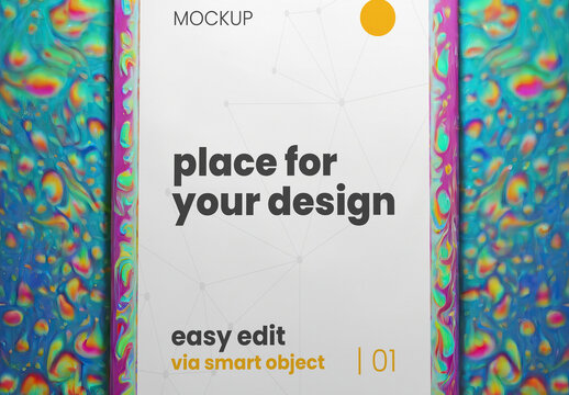 Soapy Colorful Poster Frame Mockup 01