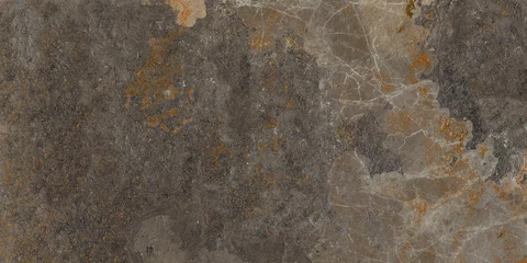 Fototapete dark brown rustic marble texture background, vitrified floor tiles random design, exterior parking tiles, rock stone slab, slate marble ceramic wall tile design © CREATIVE STUDIO ART