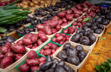 Vegetables in a market