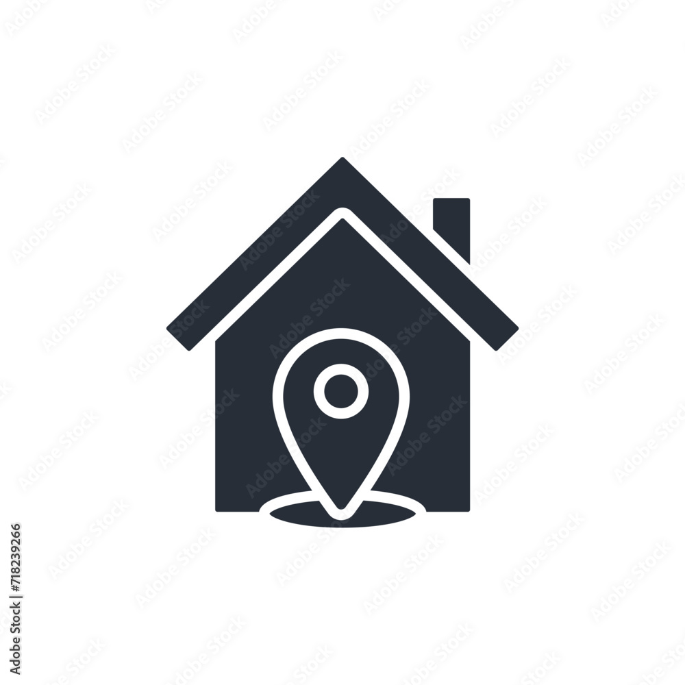 Poster address icon. vector.editable stroke.linear style sign for use web design,logo.symbol illustration.