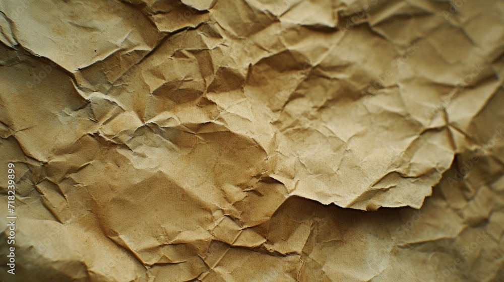 Poster a detailed view of a piece of brown paper. this versatile image can be used for a variety of purpose