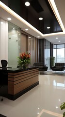 Office reception Interior, Office Interior