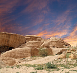 Mountains of Petra, Jordan, Middle East. Petra has been a UNESCO World Heritage Site since 1985