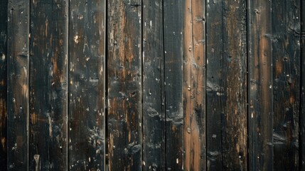 Close up view of a wooden wall with peeling paint. This image can be used to depict aging, decay, or rustic texture.
