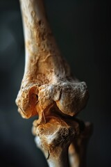 Close up view of the bones of a human leg. Suitable for medical or educational purposes