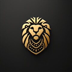 The luxury gold lion head logo, skillfully integrating a defense concept, communicates a deep sense of sturdiness, strength, elegance, modernity, luxury, and boldness for the company.