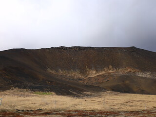Reykjanesfólkvangur is a nature preserve in Iceland with lava formations, crater lakes, bird...