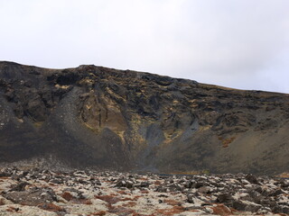 Reykjanesfólkvangur is a nature preserve in Iceland with lava formations, crater lakes, bird...