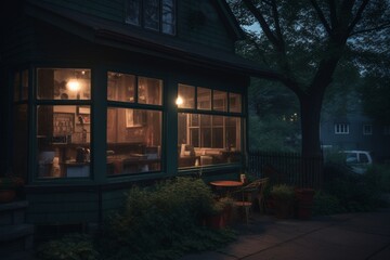 Fototapeta na wymiar house in the night