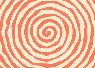 Fototapeta na wymiar Spiral groovy psychedelic vector background