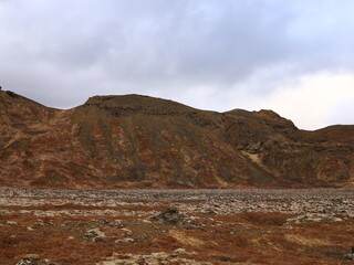 Reykjanesfólkvangur is a nature preserve in Iceland with lava formations, crater lakes, bird cliffs and bubbling geothermic fields