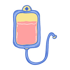 svg donate blood doodle element set