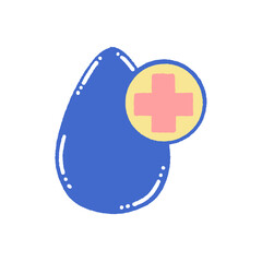 svg donate blood doodle element set