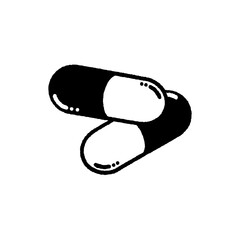 svg donate blood doodle element set