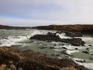 Urriĭafoss is a waterfall in Iceland located in the south of the country, on the course of the Þjórsá.