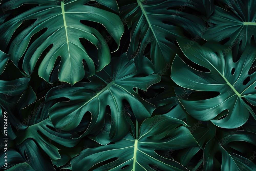 Poster a close up view of a bunch of green leaves. this image can be used for nature-themed designs or to r