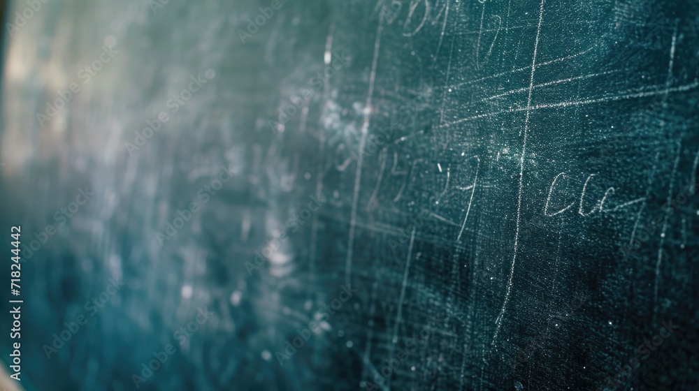 Poster a blackboard with writing on it. suitable for educational and creative concepts