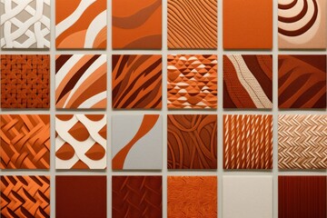 apricot different pattern illustrations of individual different woven fabric patterns